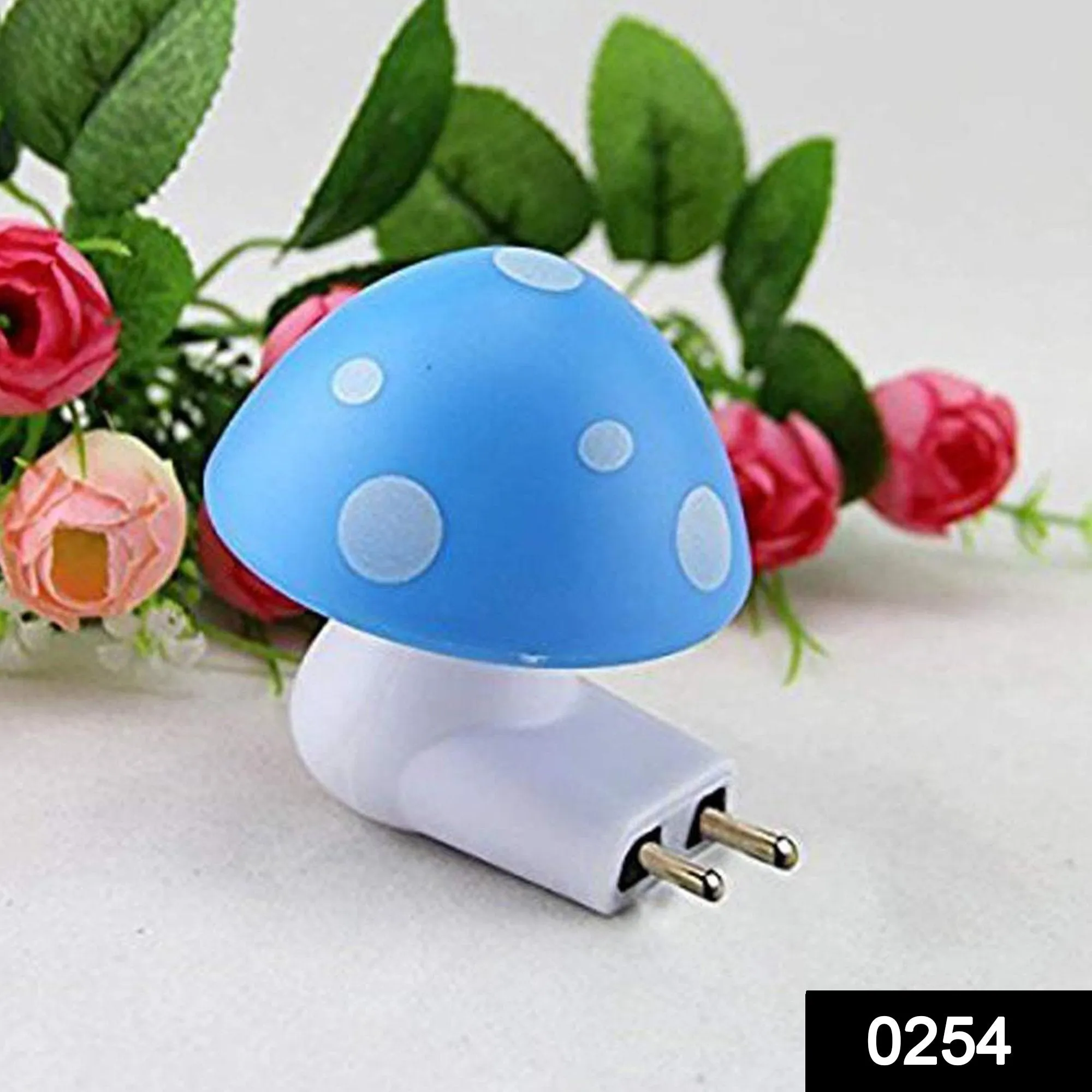 0254 Automatic Night Sensor Mushroom Lamp (0.2 watt, Multicolour)