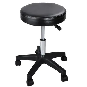 3" Hydraulic Rolling Adjustable Stool Black