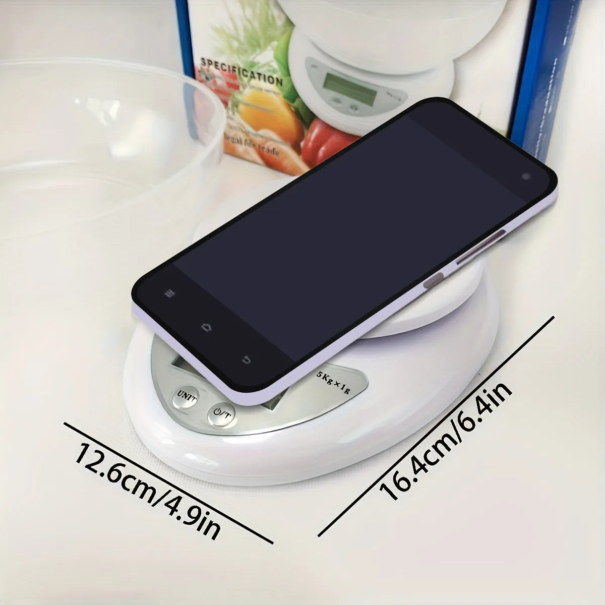 5kg Kitchen Scale with Bowl  Perfect for Baking and Cooking