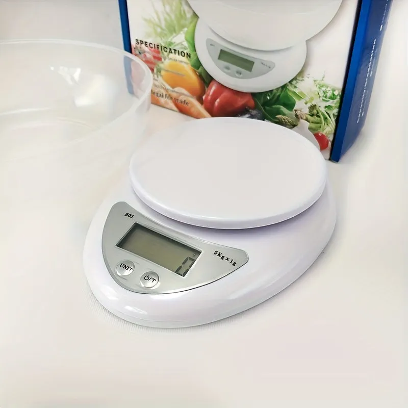 5kg Kitchen Scale with Bowl  Perfect for Baking and Cooking