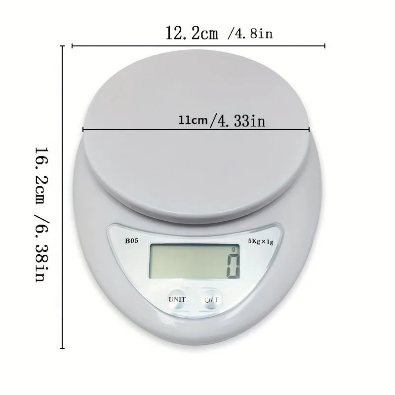 5kg Kitchen Scale with Bowl  Perfect for Baking and Cooking