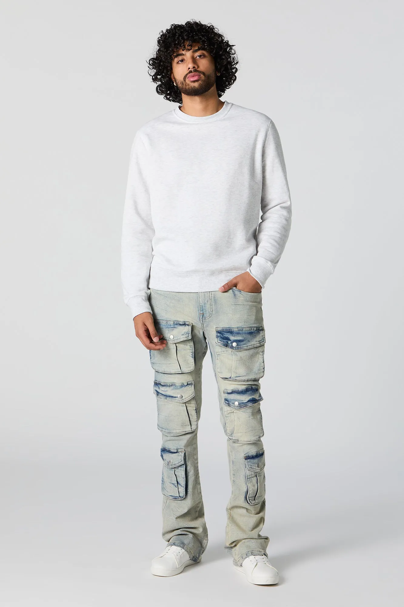 6 Pocket Stacked Cargo Jean