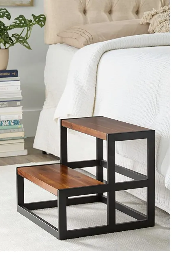 Acacia Wood Step Stool - Fully Assembled