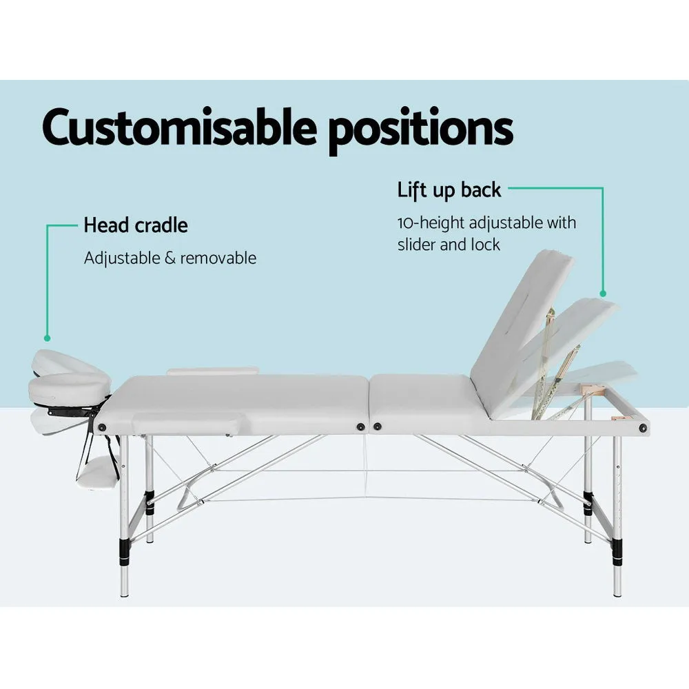 Adjustable Portable Aluminium Massage Table Set - Zenses