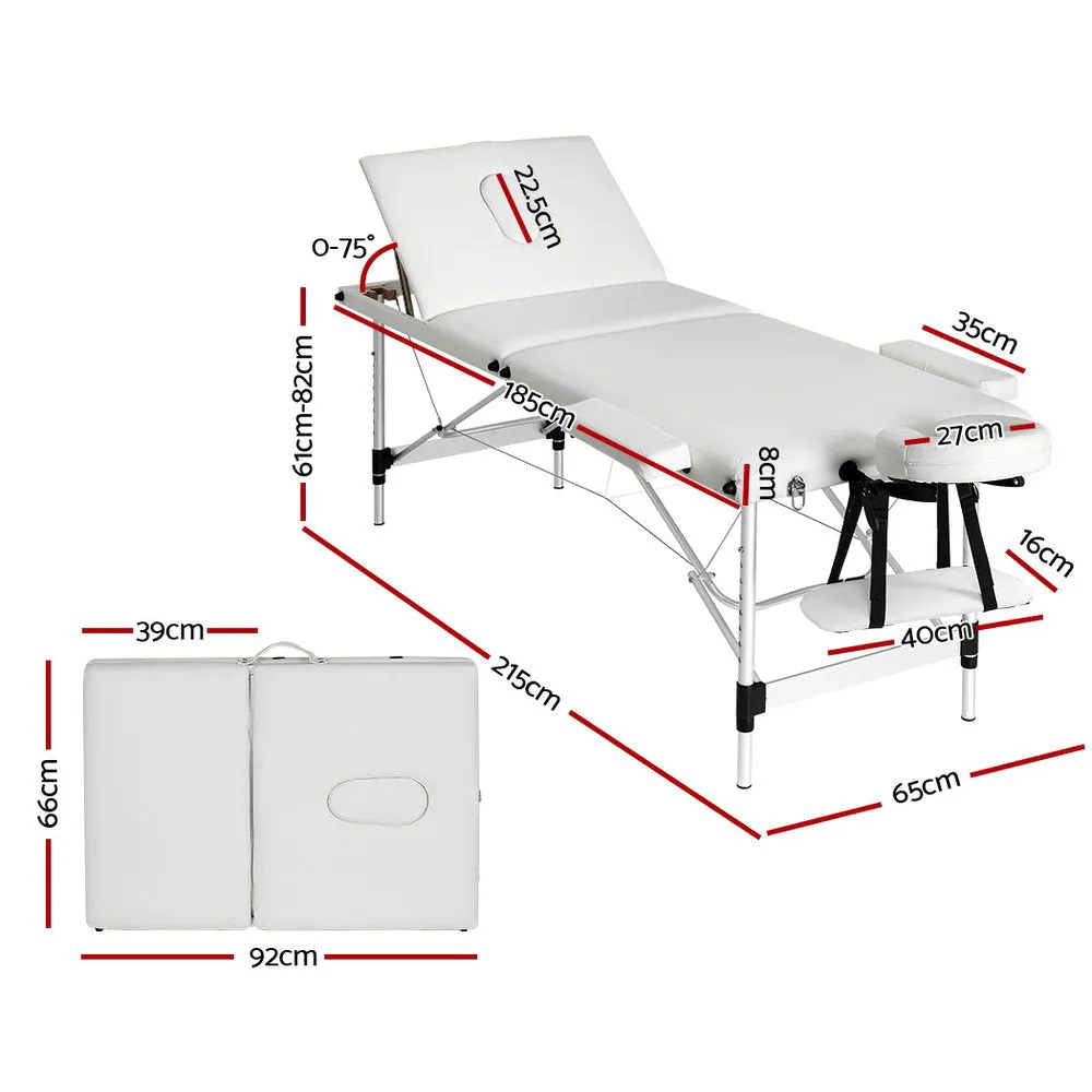 Adjustable Portable Aluminium Massage Table Set - Zenses