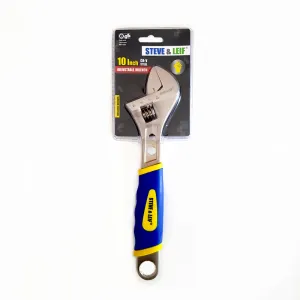 Adjustable Wrench With Grip CR-V Steel (10")