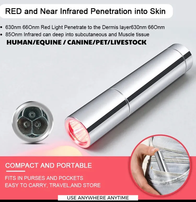 Any species Pocket Size Infrared Red Light Therapy Torch 12.5cm