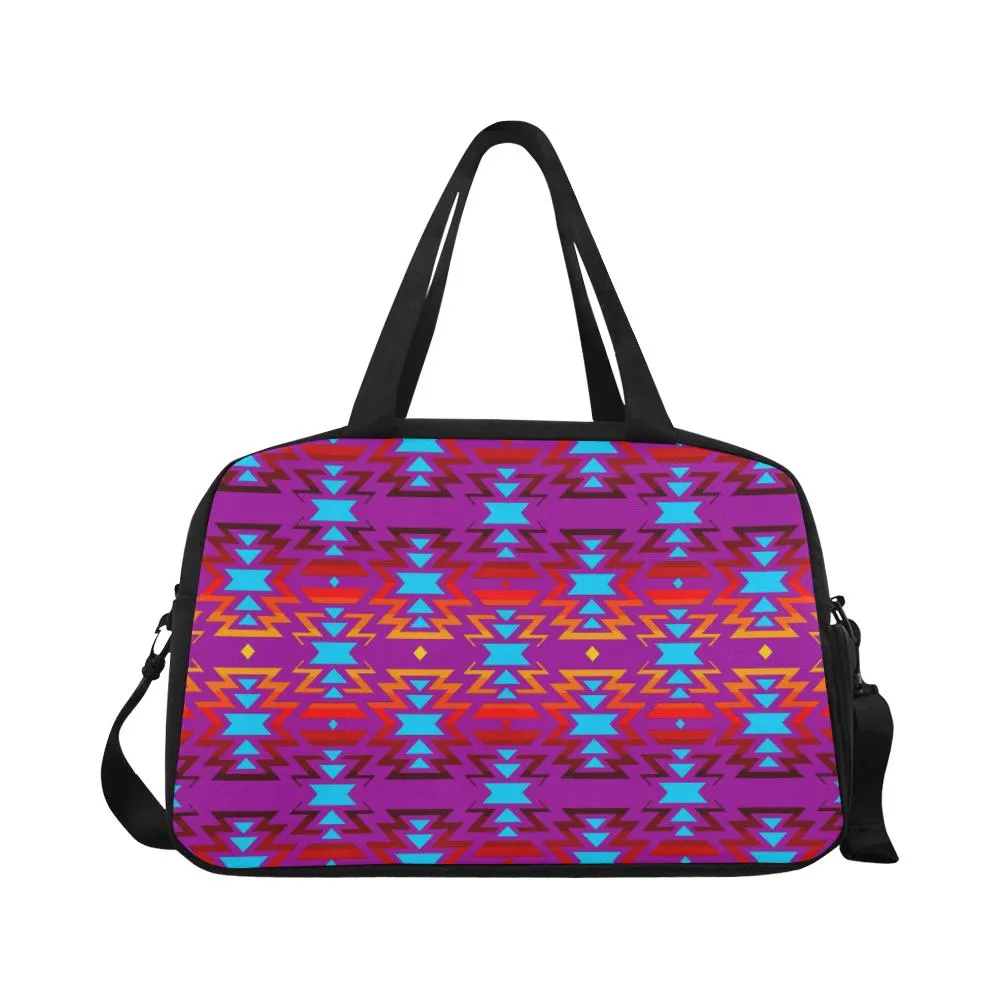 Big Pattern Fire Colors and Sky Moon Shadow Weekend Travel Bag