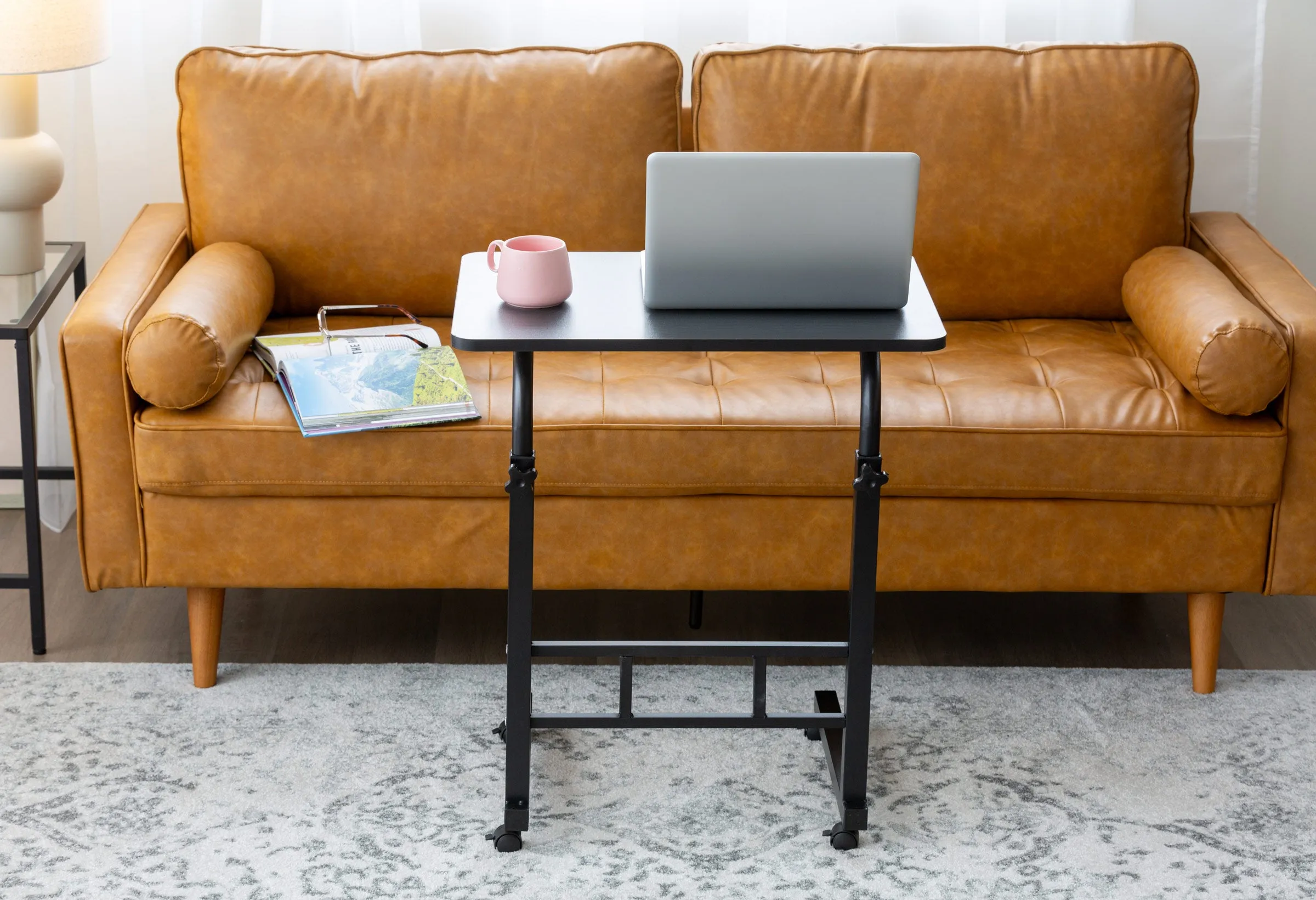 Black Portable Laptop Desk with Adjustable Height