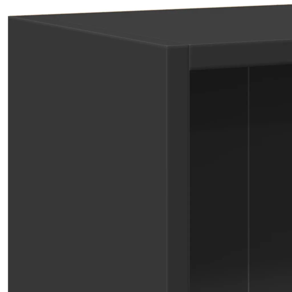 Bookshelf Black 80x24x75 cm Engineered Wood