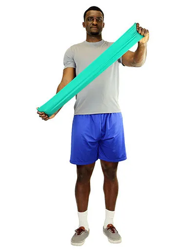 CanDo Latex Free Exercise Band, 4' Length, Green, Medium