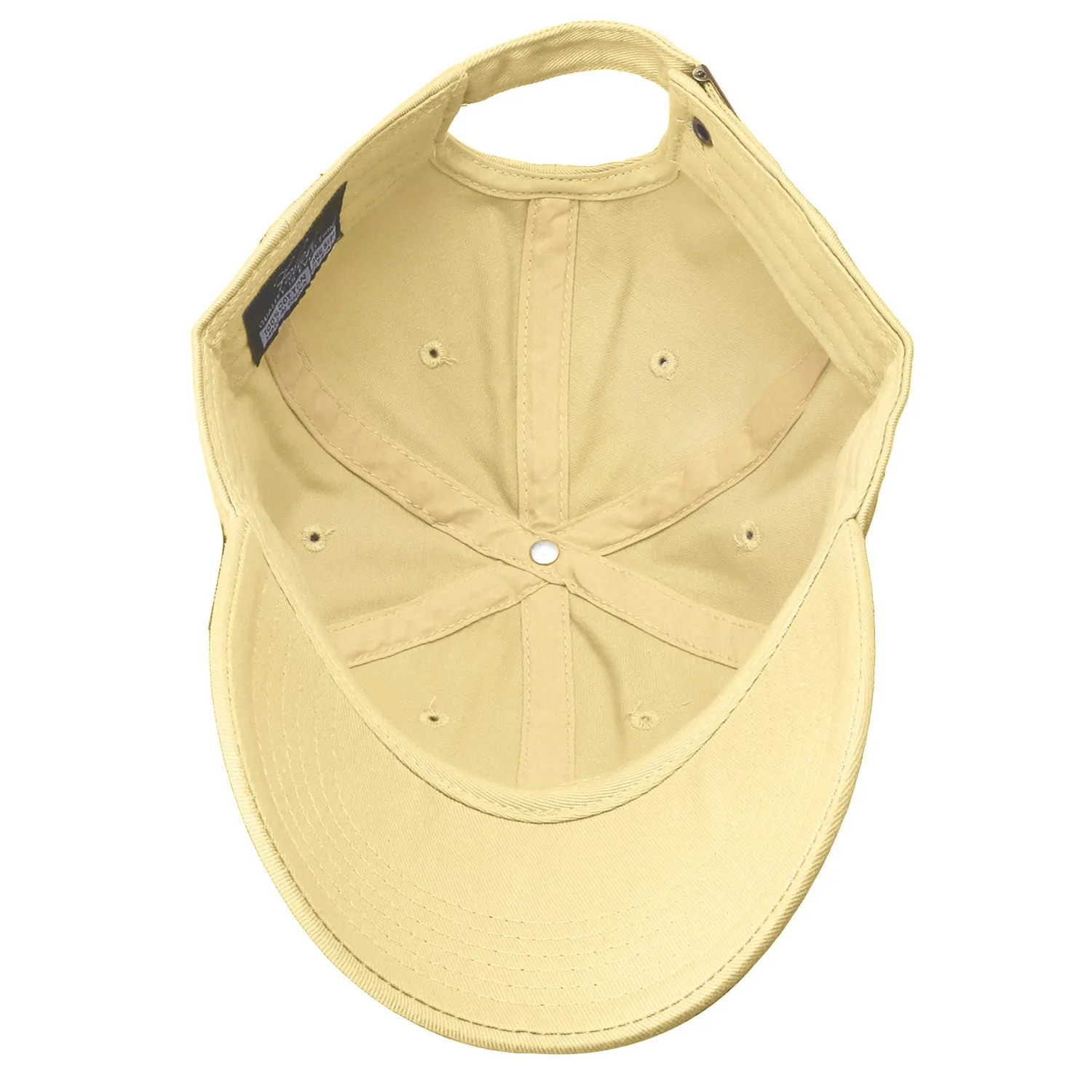 Classic Baseball Cap Soft Cotton Adjustable Size - Light Yellow