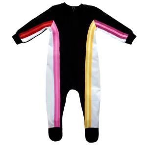 Colorblock Elastic Trim Footie, Girls