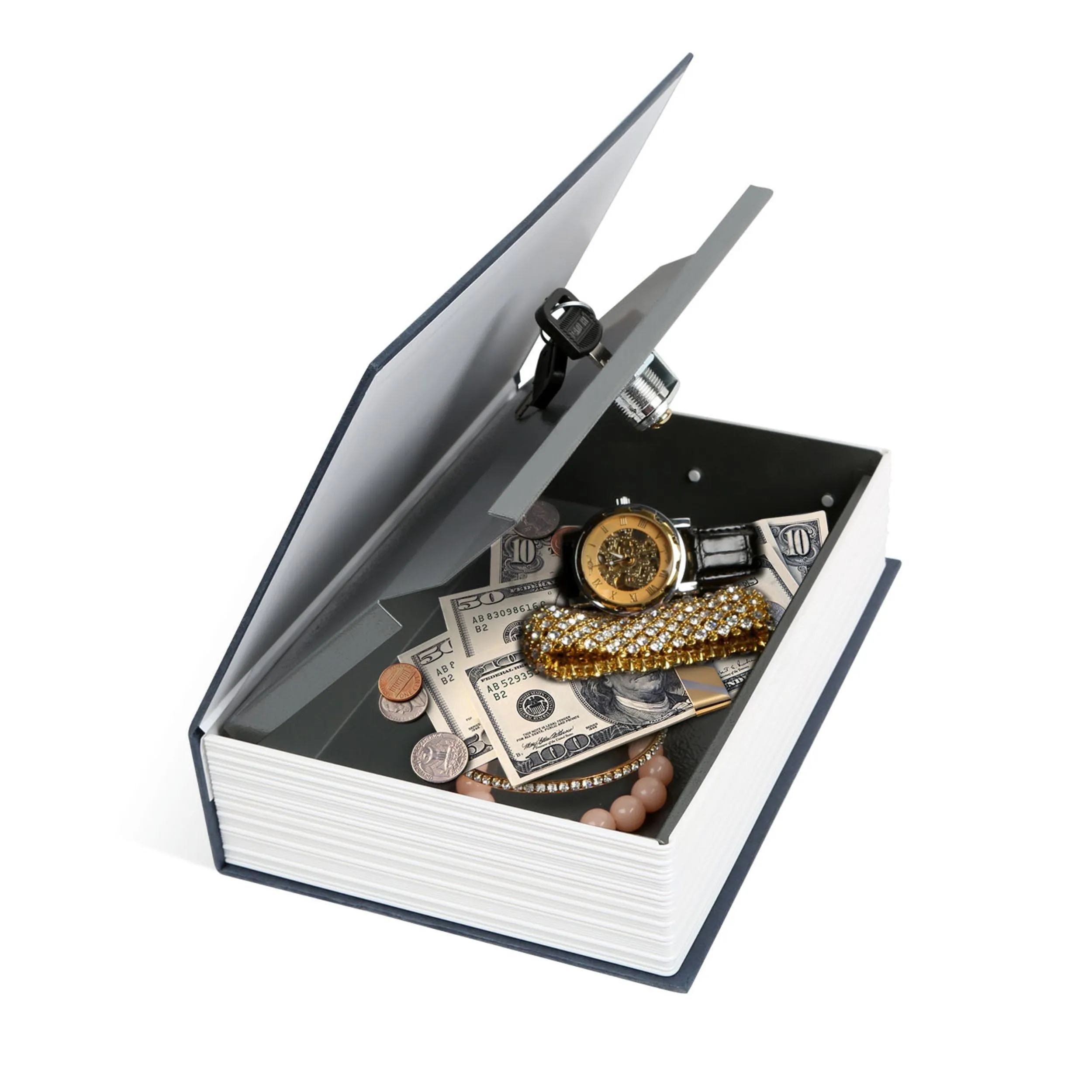 Dictionary Safe - Metal Box with Key Lock, Ample Capacity