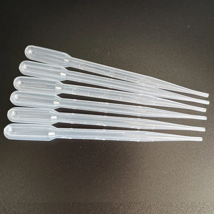 Disposable Plastic Graduated Straws For Cosmetic Dispensing Tools Plastic Dropper Straws