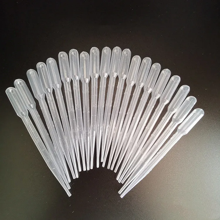 Disposable Plastic Graduated Straws For Cosmetic Dispensing Tools Plastic Dropper Straws