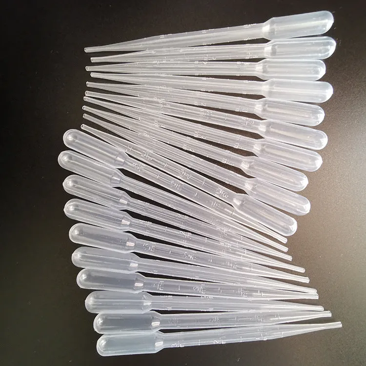 Disposable Plastic Graduated Straws For Cosmetic Dispensing Tools Plastic Dropper Straws