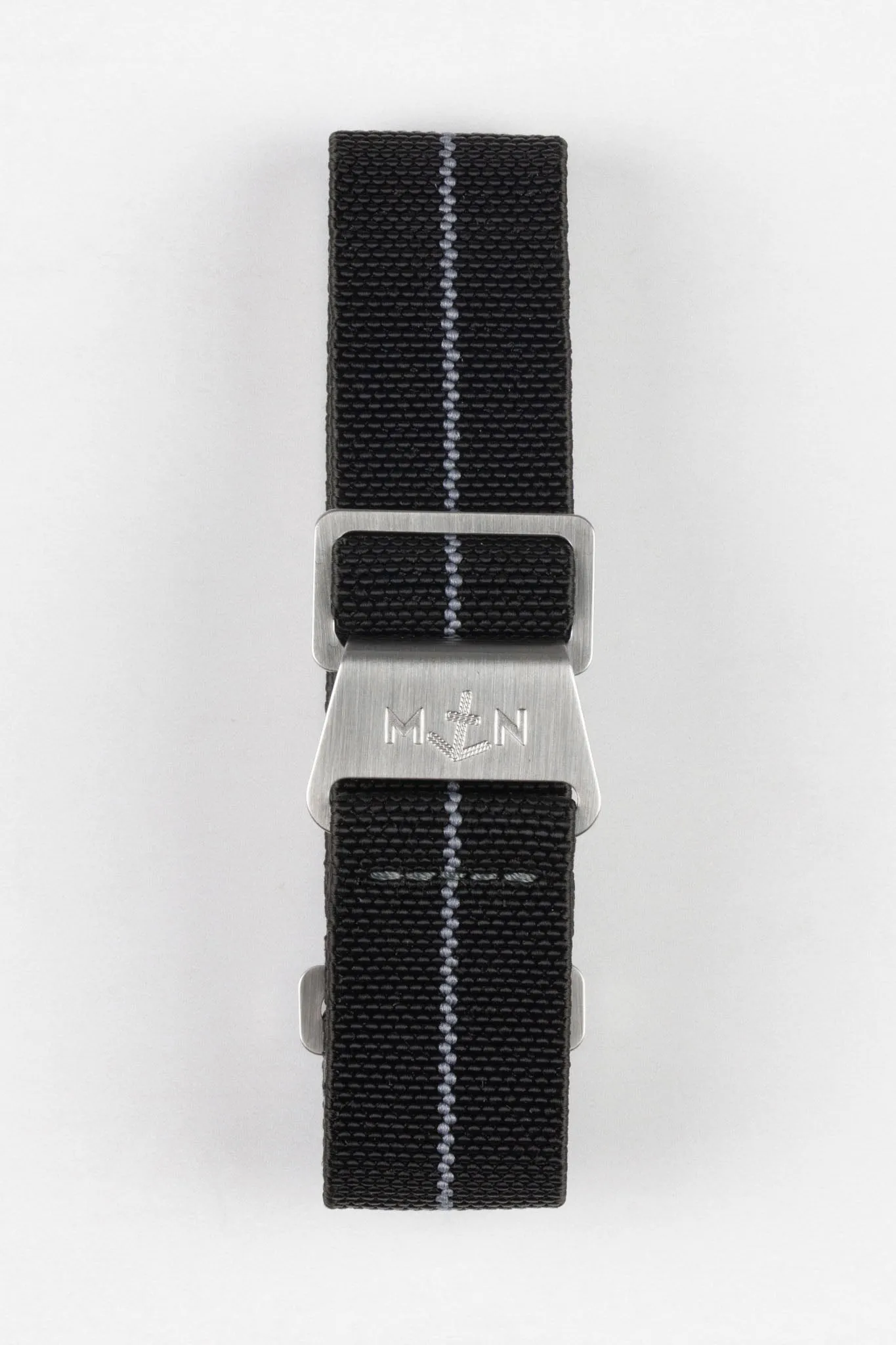 Erika's Originals BLACK OPS MN™ Strap with GREY Centerline - BRUSHED Hardware