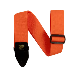 Ernie Ball 5353EB Polypro Guitar Strap (Orange & Black) - 2"