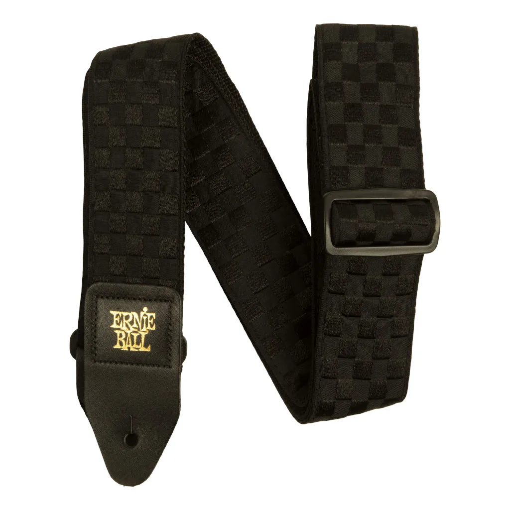 Ernie Ball Black Checkers Jacquard Strap | Guitar Straps | P05341