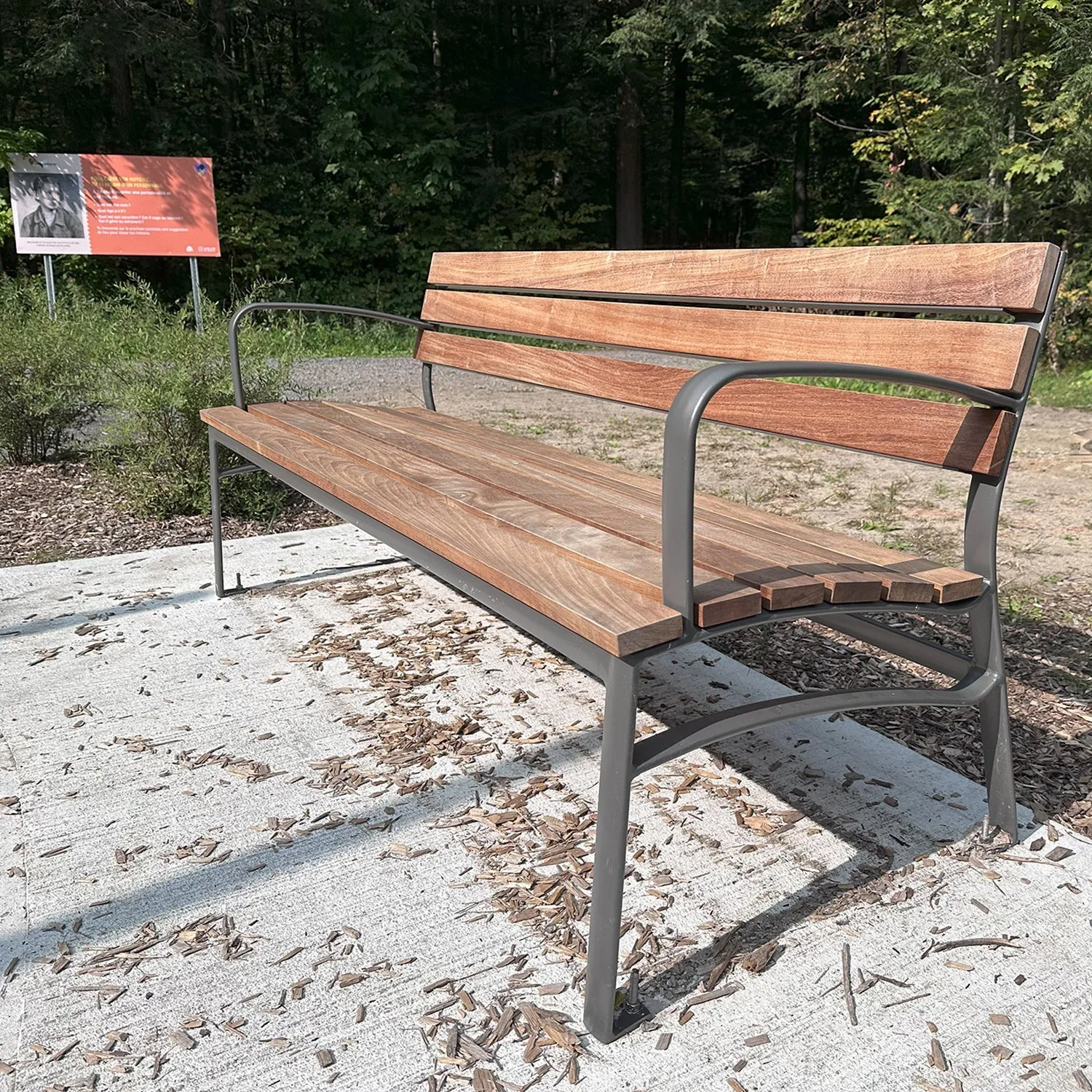 Esplanade Bench with Tropical Wood Slats