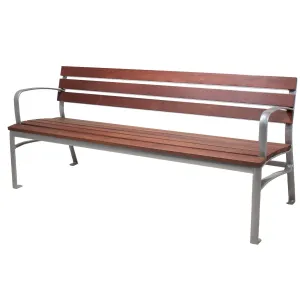 Esplanade Bench with Tropical Wood Slats