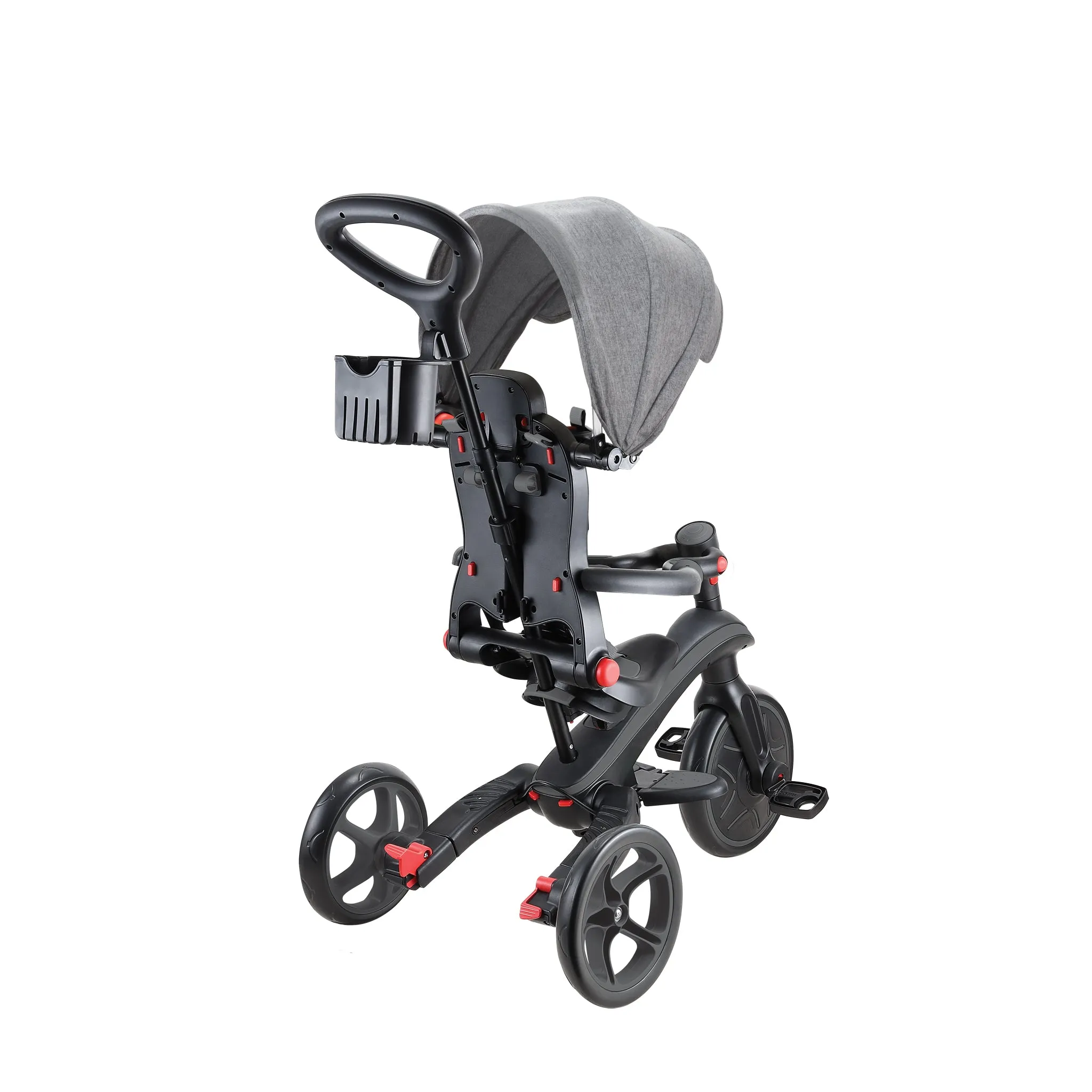 Globber Explorer Trike Foldable 4 in 1 - Black Grey (10m - 5y)