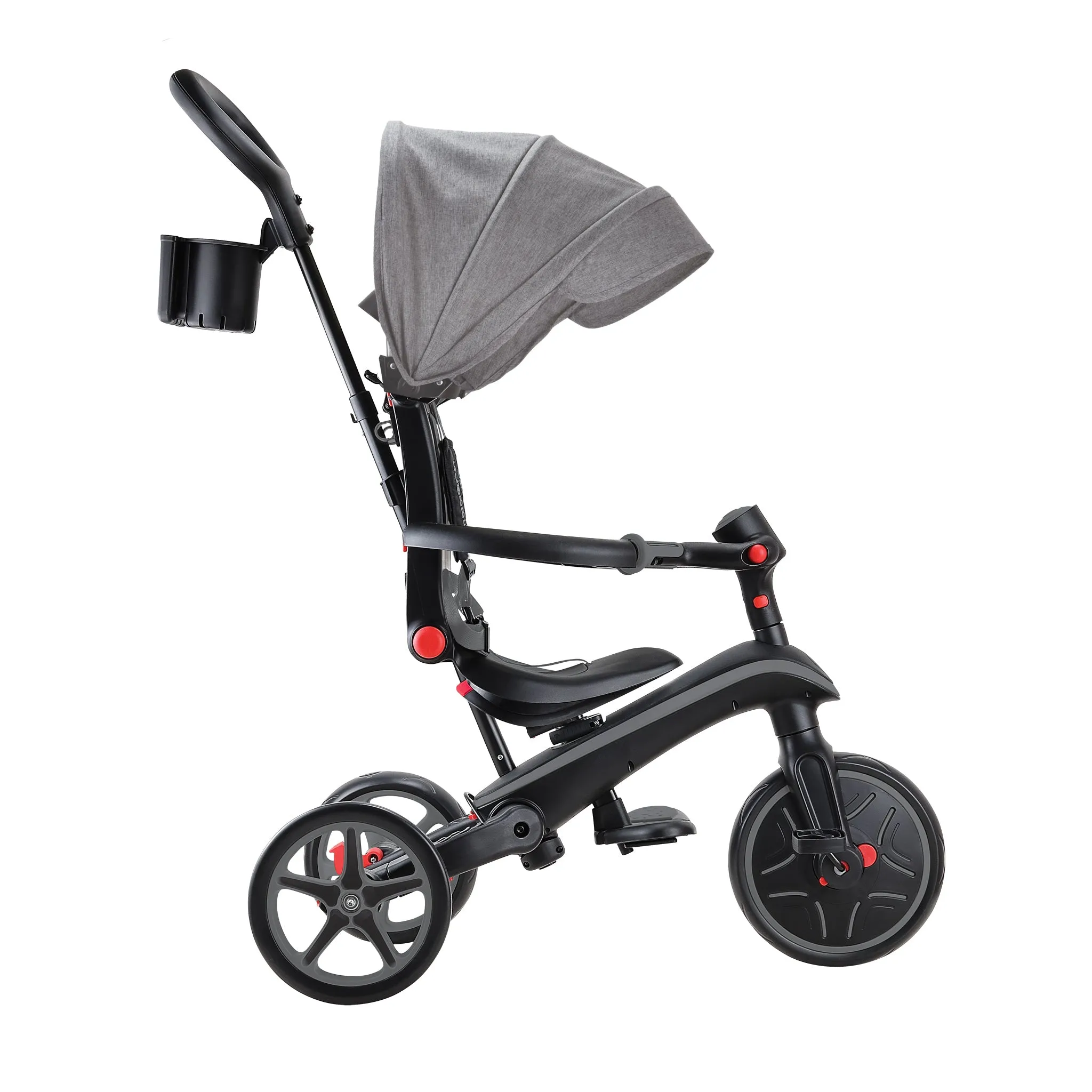 Globber Explorer Trike Foldable 4 in 1 - Black Grey (10m - 5y)