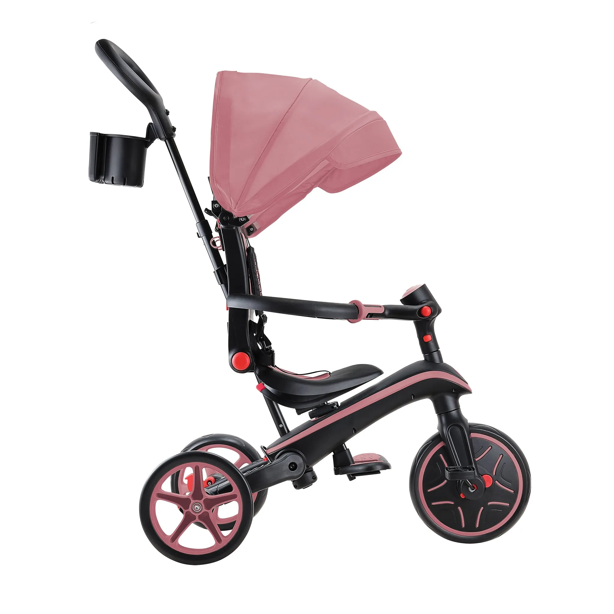 Globber Explorer Trike Foldable 4 in 1 - Pastel Pink (10m - 5y)