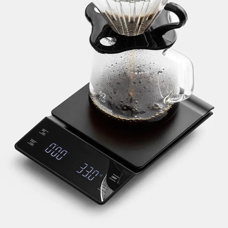 Handmade Coffee Electronic Scale Bar Counter Food Weighing Timing LED Display 3000g