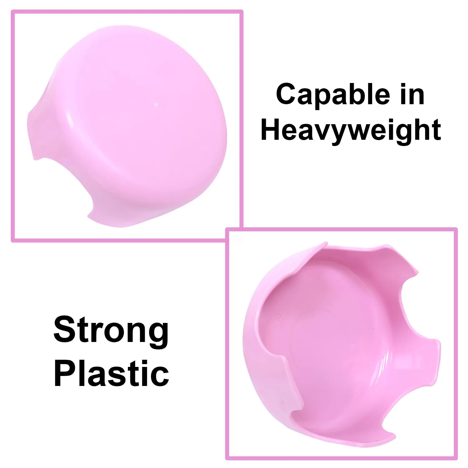 Heart Home Bathroom Stool | Plastic Bathroom Stool for Bathing | Bathroom Stool for Senior Citizen | Patla for Toilet | Sumo Stool | Pack of 2 | Pink