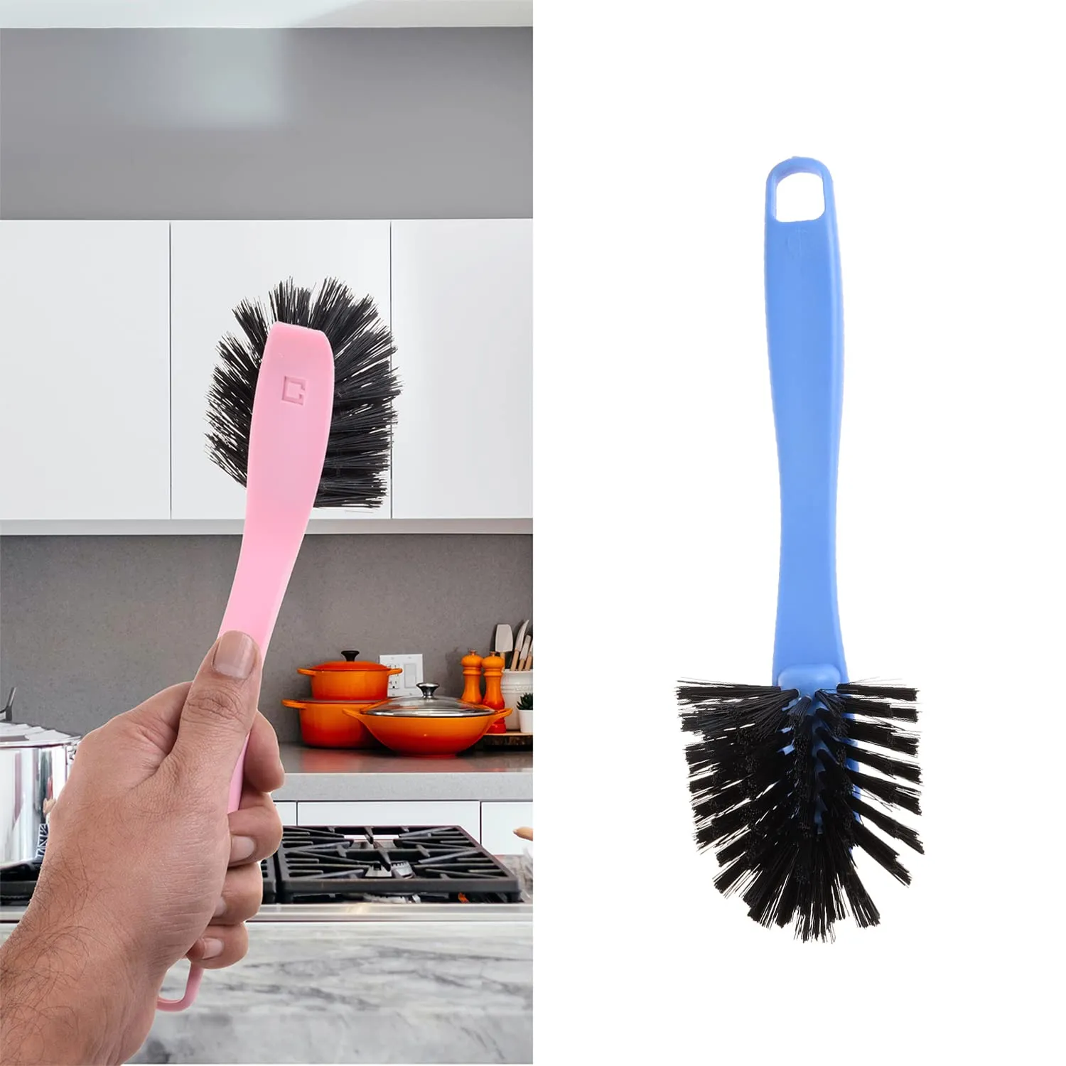 Heart Home Cleaning Brush | Toilet Cleaner Brush | Plastic Pan Brush | Brush for Cleaning Washroom | Bathroom Brush | Toilet Brush | Assorted