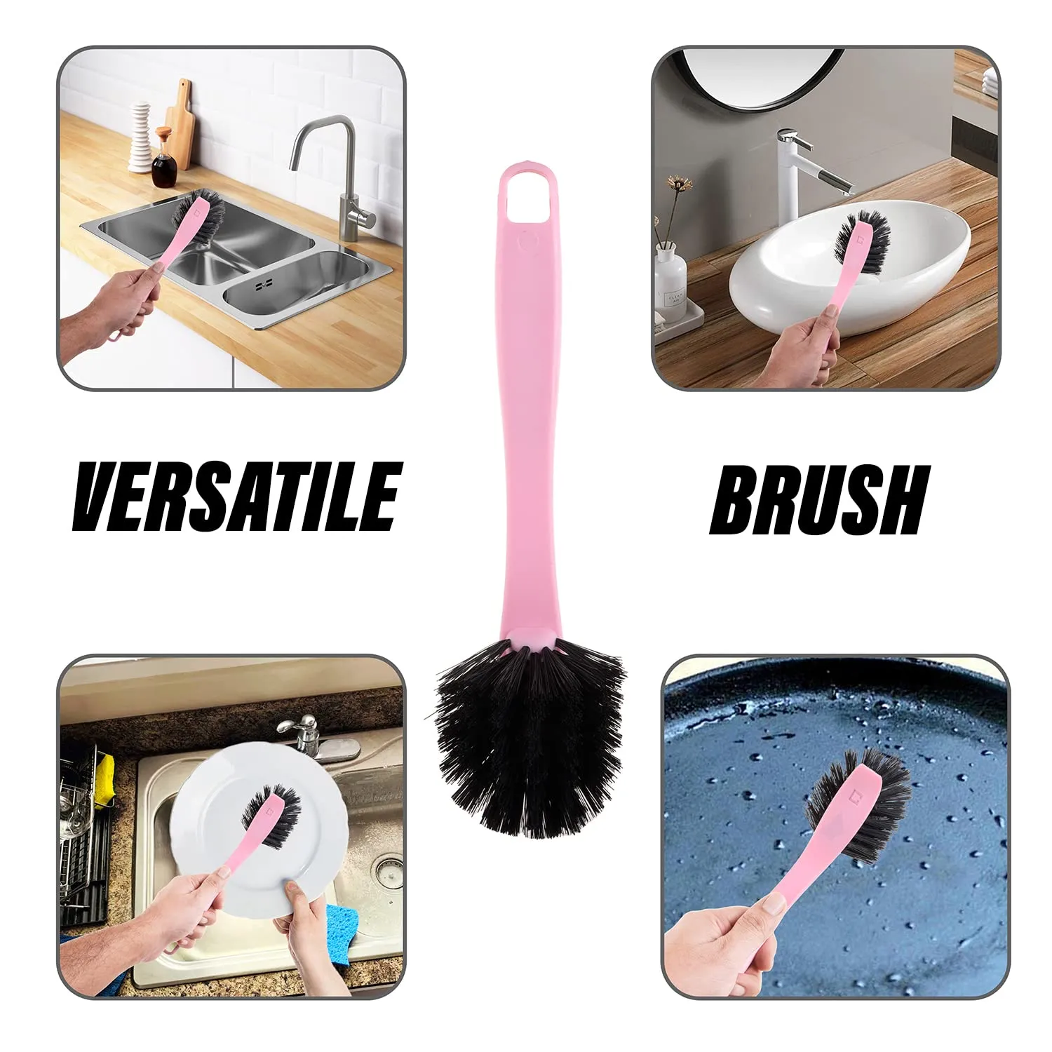 Heart Home Cleaning Brush | Toilet Cleaner Brush | Plastic Pan Brush | Brush for Cleaning Washroom | Bathroom Brush | Toilet Brush | Assorted