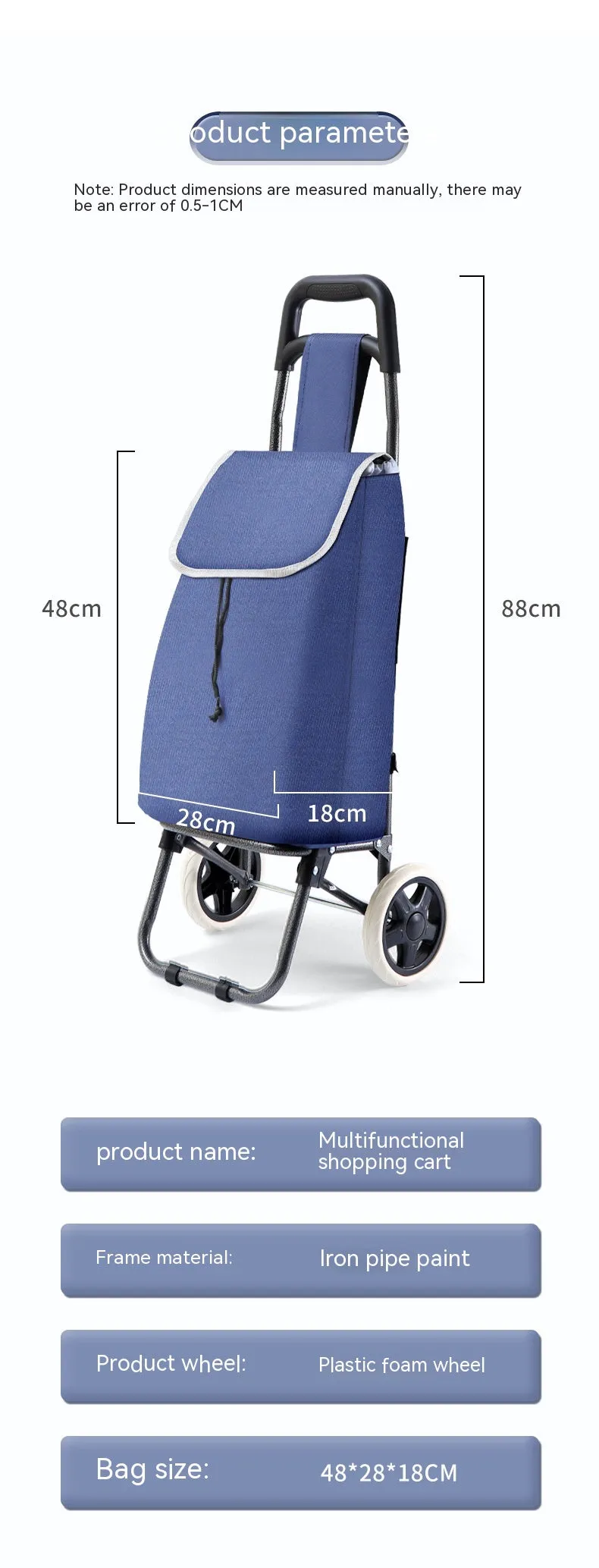 Household Shopping Cart Portable Folding Hand Pull