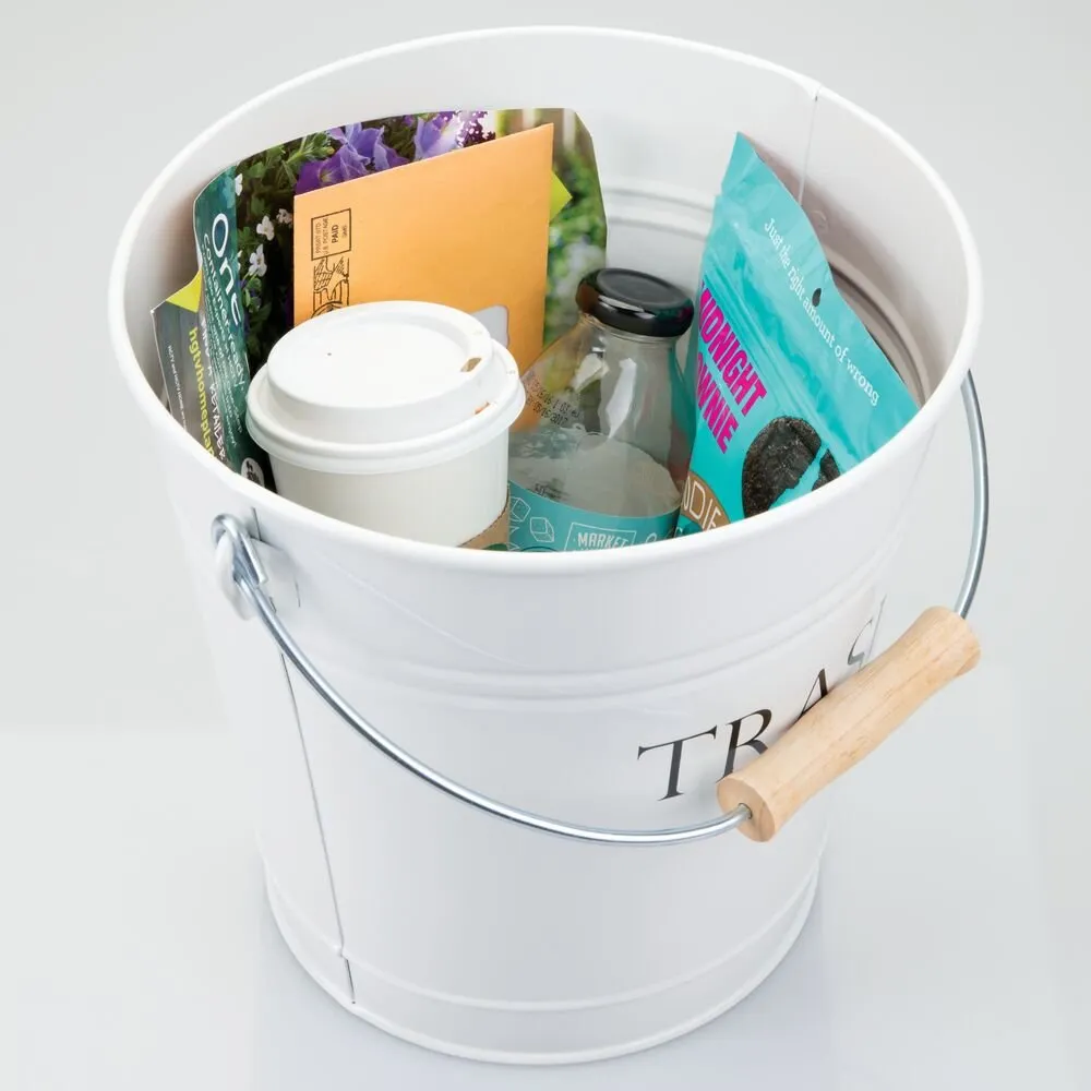 iDesign Pail Waste Can in White