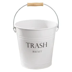 iDesign Pail Waste Can in White