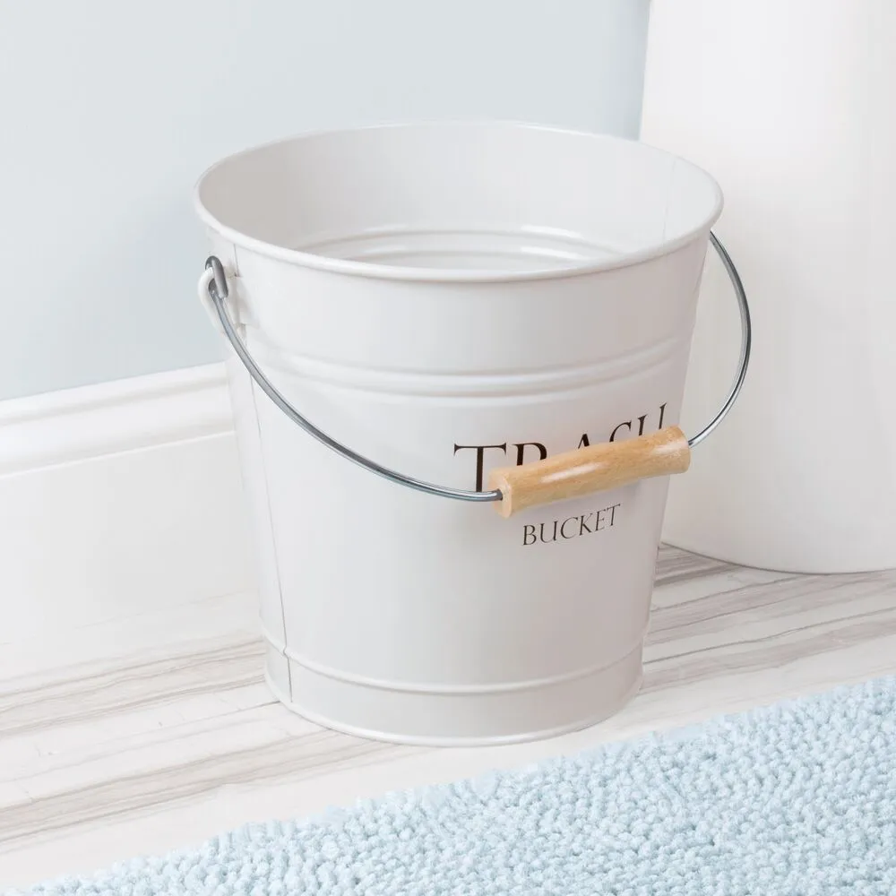 iDesign Pail Waste Can in White