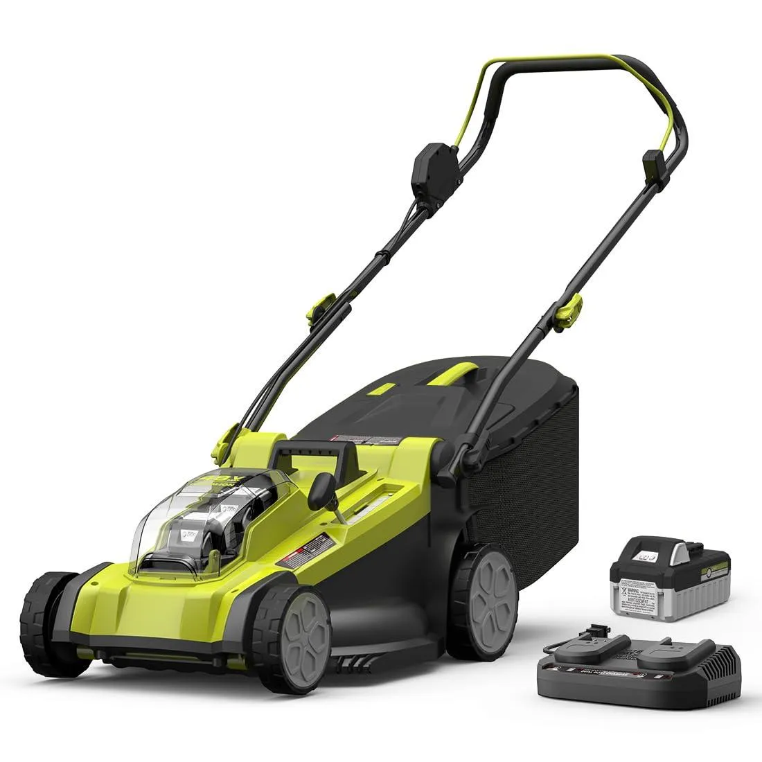 ionRUSH 48V Cordless Brushless Lawn Mower Kit with 4.0Ah Battery.