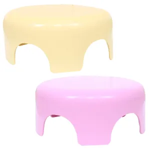 Kuber Industries Bathroom Stool | Plastic Bathroom Stool for Bathing | Bathroom Stool for Senior Citizen | Patla for Toilet | Sumo Stool | Pack of 2 | Multicolor