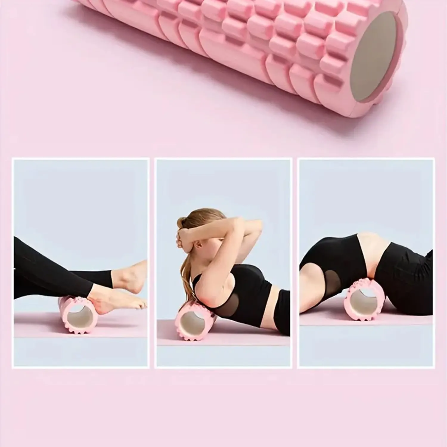 Kuber Industries Foam Roller For Exercise, Back Pain, Knee Pain-Pack of 2 (Pink)