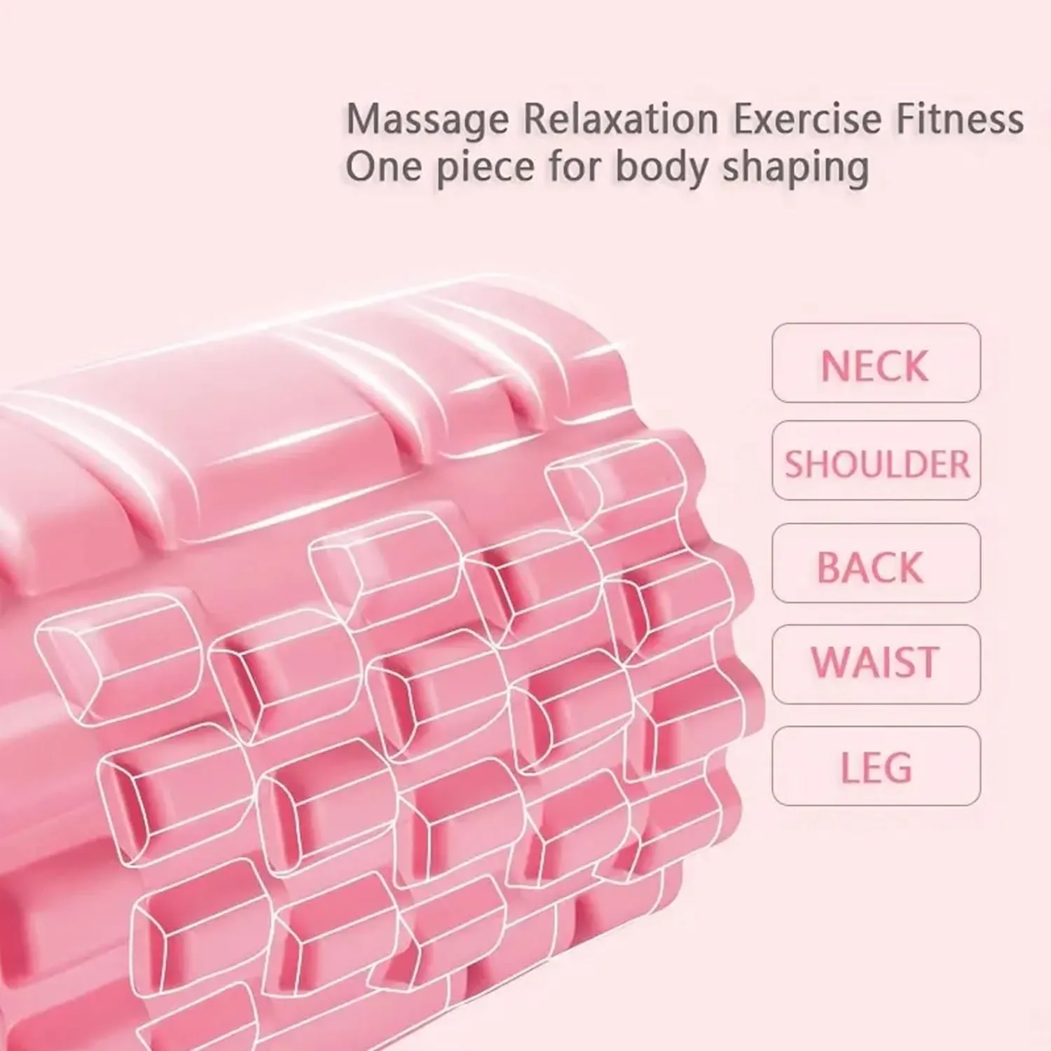 Kuber Industries Foam Roller For Exercise, Back Pain, Knee Pain-Pack of 2 (Pink)