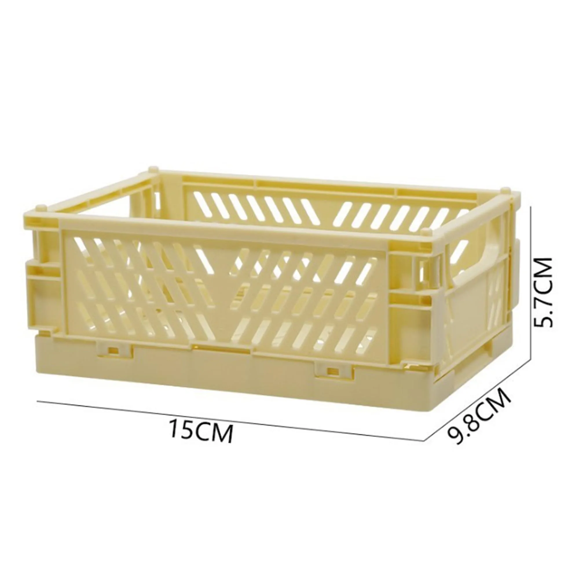 Kuber Industries (Set of 3) Small & Rugged Plastic Basket for Storage - For Kitchen, Makeup, Toiletries & Bathroom Items - Beige