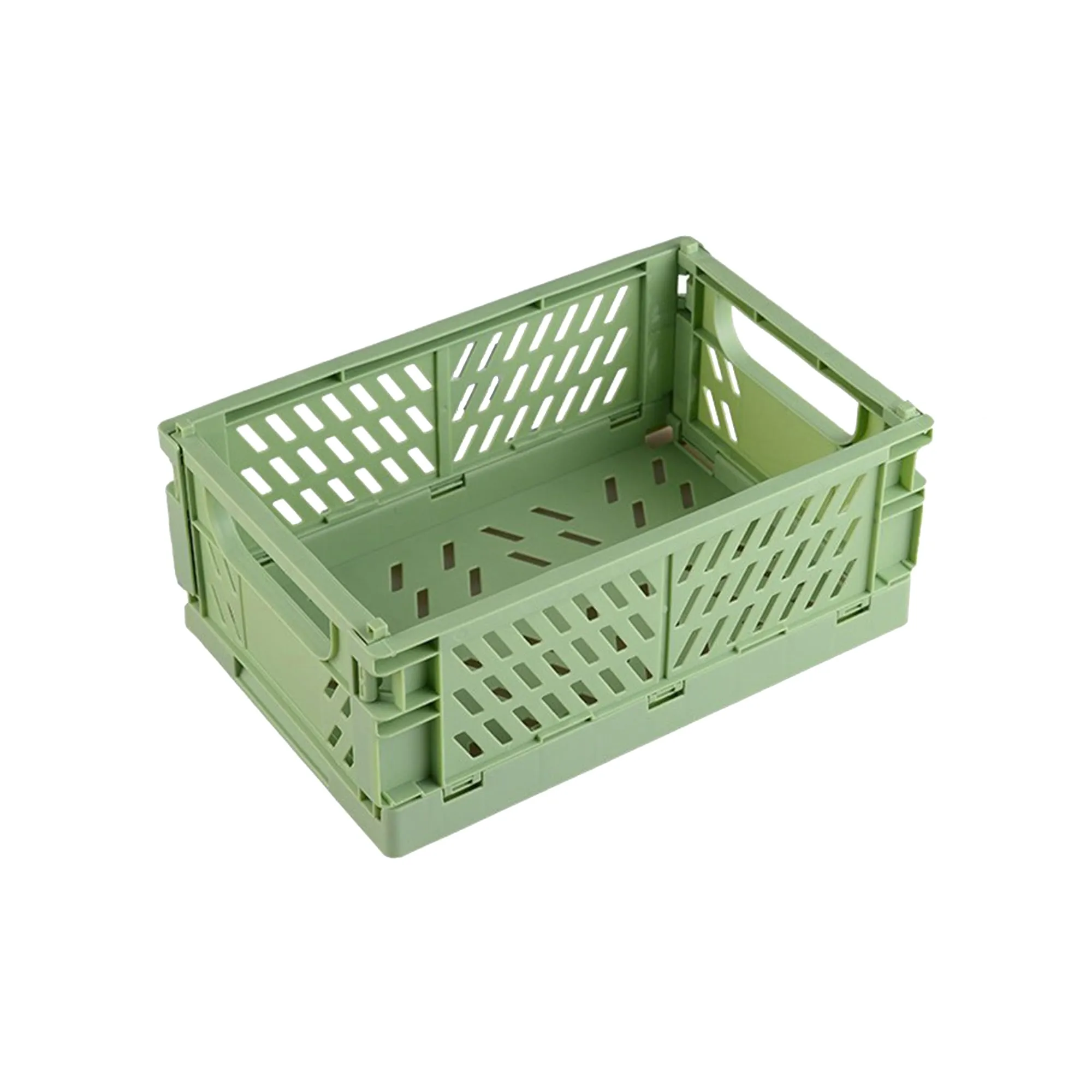 Kuber Industries (Set of 5) Small & Rugged Plastic Basket for Storage - For Kitchen, Makeup, Toiletries & Bathroom Items - Green