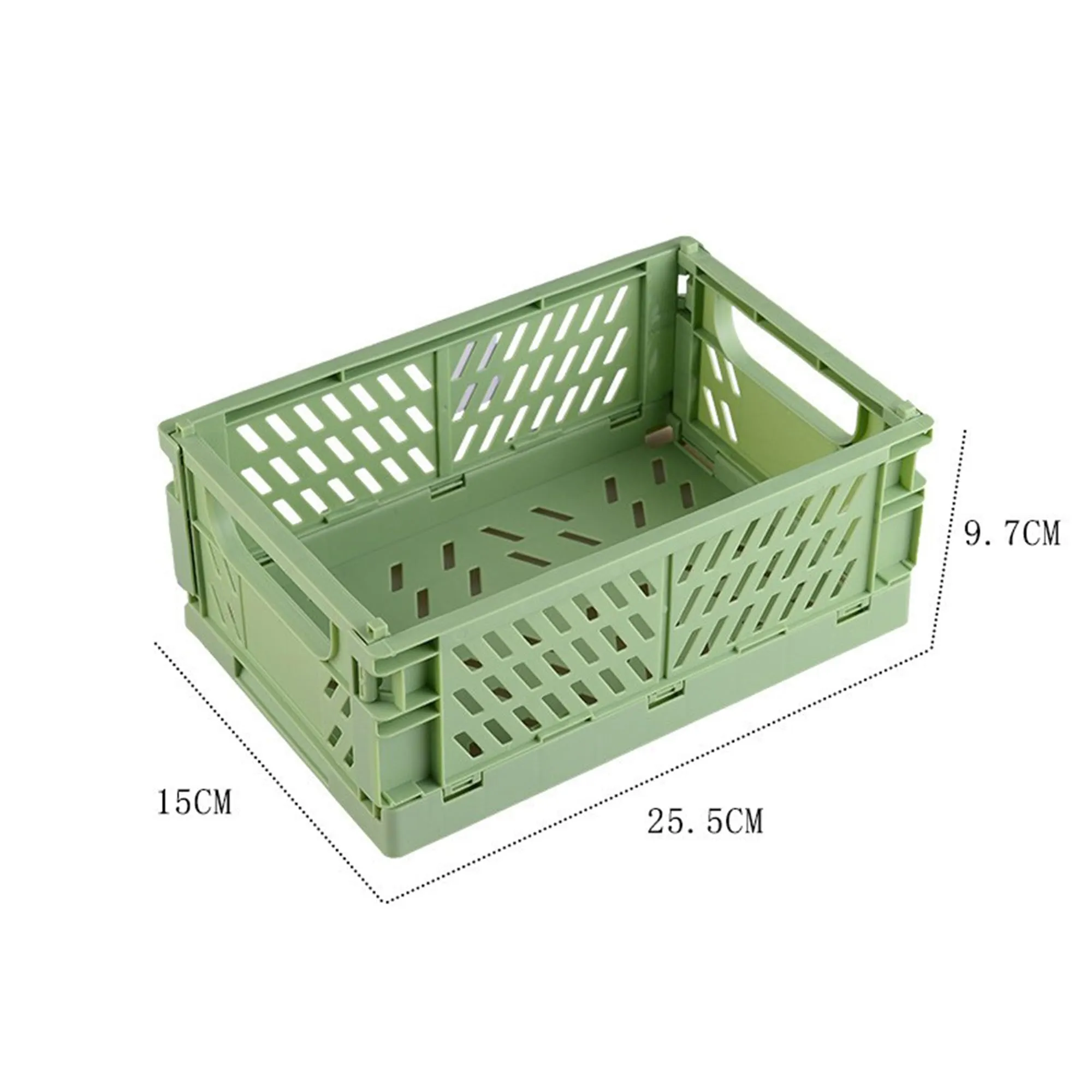 Kuber Industries (Set of 5) Small & Rugged Plastic Basket for Storage - For Kitchen, Makeup, Toiletries & Bathroom Items - Green