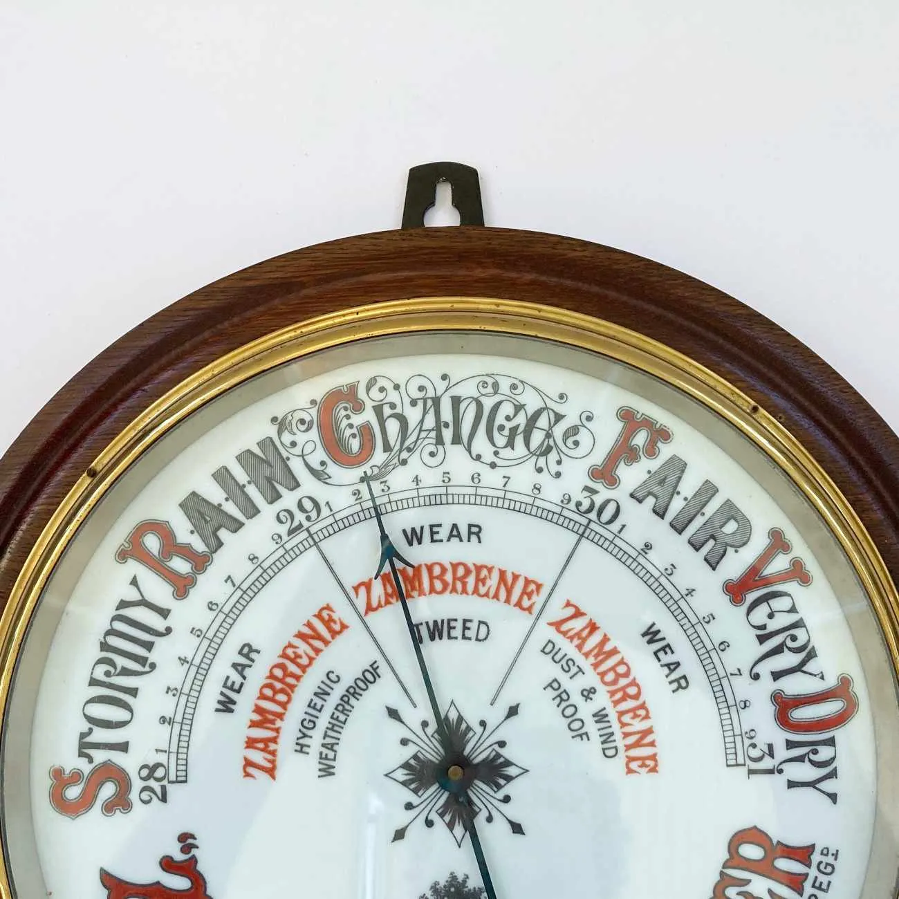 Large Shop Display Aneroid Barometer by Aitchison for Zambrene Weatherproof Clothing