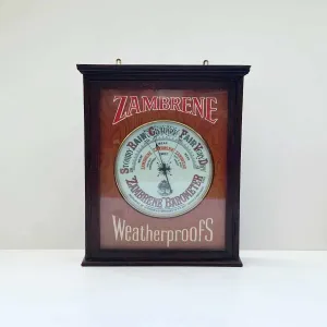 Large Shop Display Aneroid Barometer by Aitchison for Zambrene Weatherproof Clothing