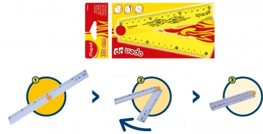 Maped Ruler 30cm Foldable Open Up