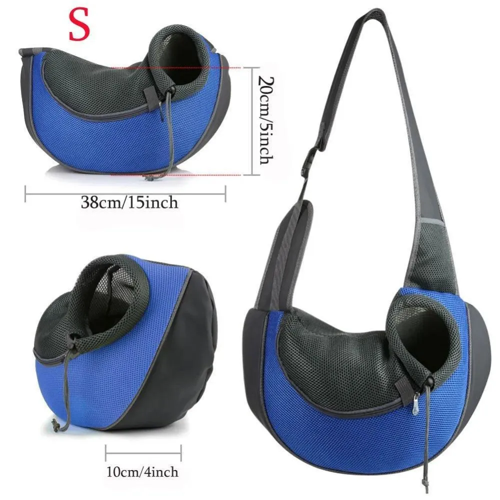 Mesh Dog Sling Bag: Breathable Outdoor Pet Carrier for Adventures