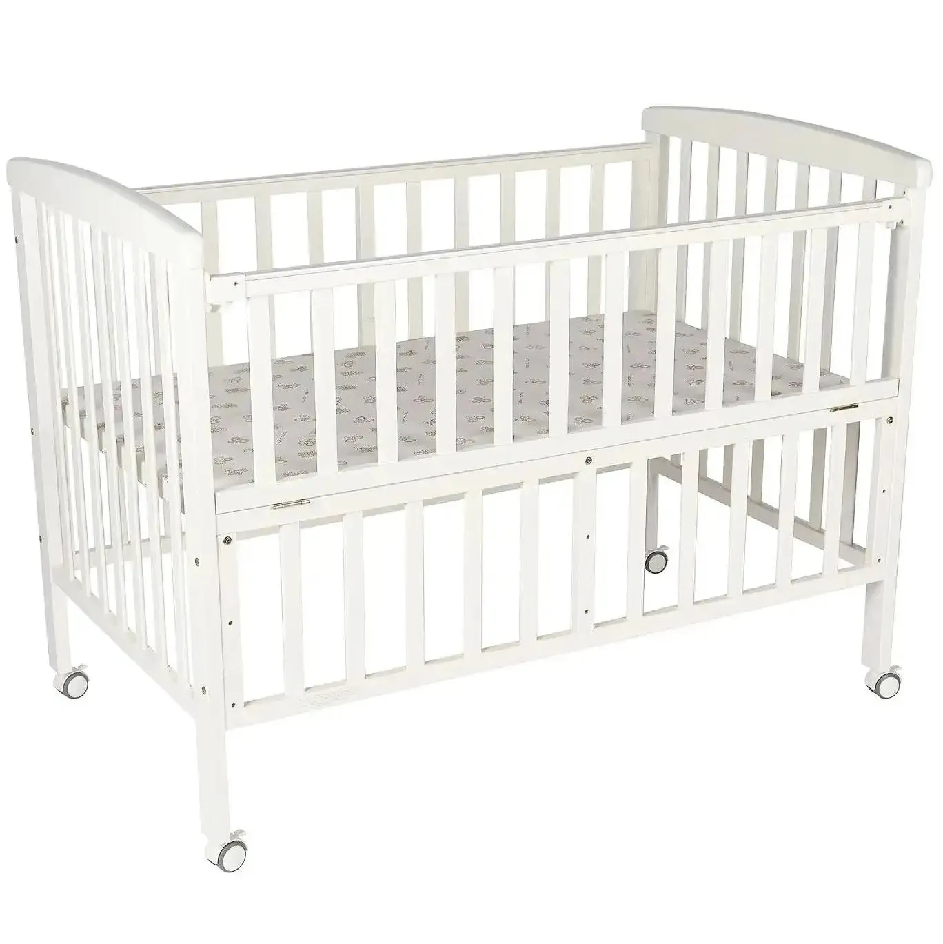 Moon Wooden Portable Crib (White)