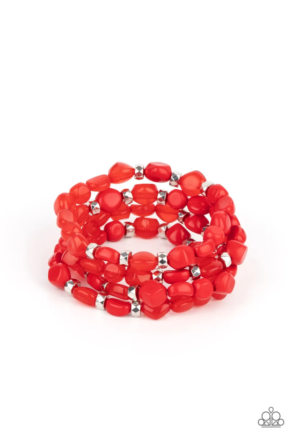 Nice GLOWING! - Red Paparazzi Bracelet